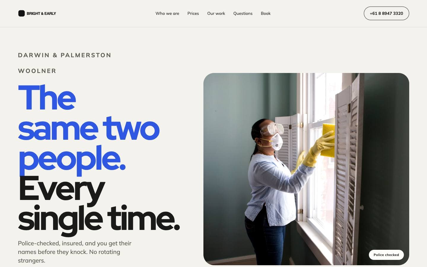 Bright & Early — a home care website generated by SitesGen