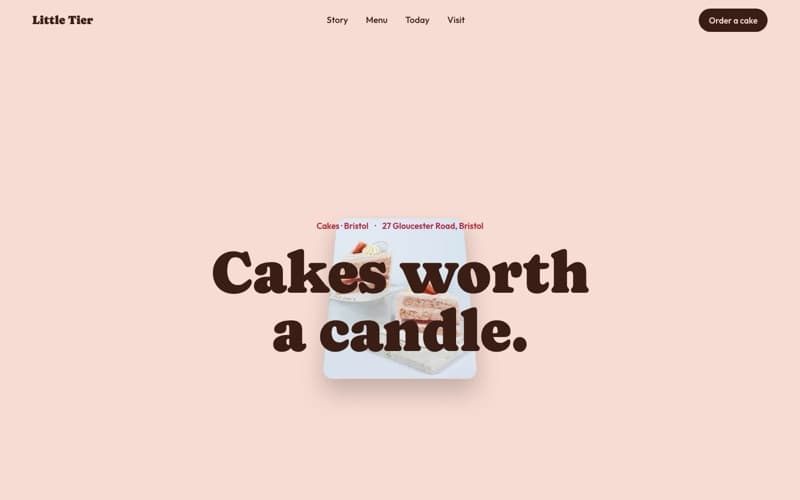 Little Tier, a cake shop website the AI built